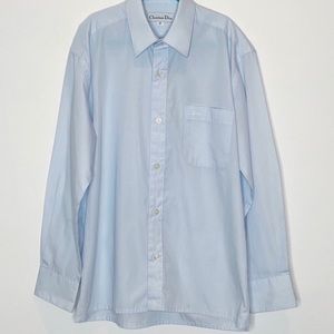 Christian Dior Boys Blue Long Sleeve Dress Shirt